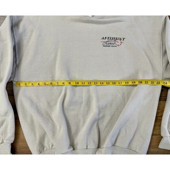 Alaska Fishing Charters Crew PulloverSweatshirt, Beige Size XLarge NEW - Picture 4 of 9